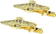 [TOVINANNA] 2pcs Gold Owl Shape Tie Clips for Men Zinc Alloy Necktie Bar for Business Meetings Weddings and Formal Events Stylish Tie Storage Clip for Professional Appearance