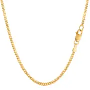 10k Yellow Gold Gourmette Chain Necklace, 2.0mm