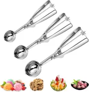 3 Pack Ice Cream Scoop, Cookie Scoop Set, Small/Medium/Large, Ice Cream Scooper,