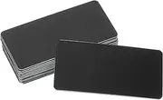 sourcing map 12 Pcs Blank Name Plates, 2.4 x 1.2" Engraved Metal Name Plate Laser Strong Adhesive Nameplate Anodized Aluminium Custom Blank Plates for Signs DIY Crafts, Black