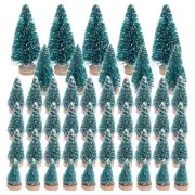 50PCS Miniature Artificial Christmas Tree Small Snow Frost Trees Pine Trees1979