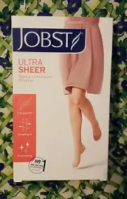 JOBST Ultrasheer Comp. Stockings, 15-20 mmHg, Knee High, Softfit Band Closed Toe