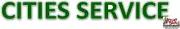 (CITIES-11) 12"X 1.2" GREEN CITIES SERVICE MOTOR OIL GASOLINE GAS DECAL STICKER