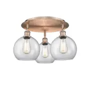 Innovations Lighting 516-3C-11-20 Athens Flush Athens 3 Light - Copper