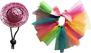 NUSITOU Adorable Small Pet Costume Lizard Dress up Hat Skirt Kit for Bearded Dragons