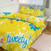 Bed Sheets g199 TweetyBird Print Bedding Set Pattern Duvet Cove Set 3 Pieces 1 Quilt Cover And 2 Pillowcases for Women Men Teens tq199 Bed Sheets