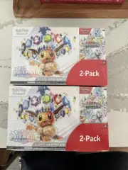 Costco- SEALED Pokemon Prismatic Evolutions 2 ETBs + 2 Booster Bundles TCG