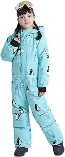 Snow Suit for Kids | Piece Cartoon Snowsuit | Skiing Overalls Jumpsuits Winter Outdoor Waterproof Snowboarding Pisole