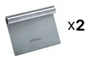 Norpro Vegetable Chopper Stainless Steel Scraper Measuring Guide 6"x4" (2-Pack)