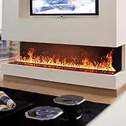Water Vapor Fireplace, Electric Fireplace with Water Connection Direct,Vapor Fireplace with Multicolor Flame,Touch/Remote/App Control Timer Great Décor for Home,Office,1200mm