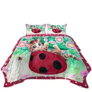 Cute Cat Drawings for Kids Ladybug Kitty Coverlet