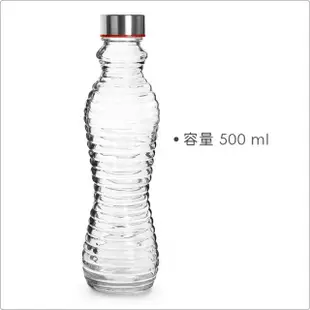 【IBILI】螺紋玻璃水瓶 500ml(水壺 冷水瓶 隨行杯 環保杯)