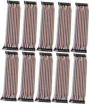 HOMOBABE 10pcs Jumper Wire Female to Female Replacement Cables Multicolored Ribbon Wires for Projects Breadboards Electronics