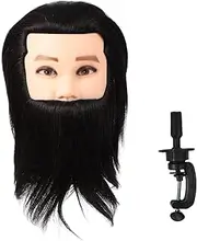 DECORNIJIA 1Set Hairdressing Mannequin Head with Real Human Hair Sized Training Model for Barbers and Stylists for Braiding Trimming and Styling Practice