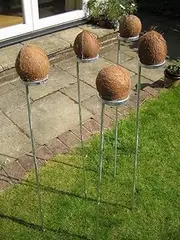Set of 5 Coconut Shy Posts - 1m Long - Fair Games Outdoor - Great for Carnivals, Fetes and Fundraising