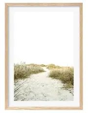 [Profile Australia] Australian Made Sandy Path 2 Art Print A1 Frame in Natural