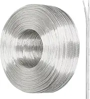 18-28 Gauge 2 Conductor Transparent Cable 15FT-200FT Electrical Wire 18AWG-28AWG PVC Tinned Copper Wire，UL Certified Low Voltage Cable for Outdoor LED Light Strings, Lighting Equipment(15ft,28/2AWG)