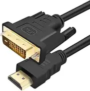 XMUXI HDMI to DVI Adapter Cable, Gold Plated,High-Speed Bi-Directional Adapter Male to Male, 1080p,DVI 24+1 Compatible with Raspberry Pi, Roku, Xbox One, PS5/PS4, Graphics Card (3 Meters)
