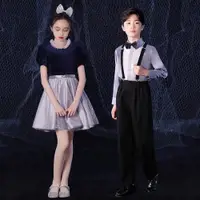 在飛比找ETMall東森購物網優惠-六一兒童合唱服演出服男女童禮服中小學生合唱團演出服表演朗誦服