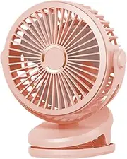 USB Clip On Fan,Rechargeable Small Portable Fan - Quiet Cooling Device, Rotatable 720 Degree Adjustable Blower, 4 Speeds For Bedroom Dorm
