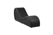 Oikiture Sofa Couch Love Seat Chaise Lounge Yoga Bed Black