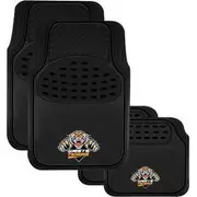 NRL Floor Mats - Tigers - Black Combo Rubber/Carpet Set of 4 - CMNRL-TIG22