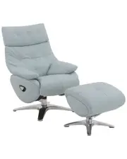 Acme Furniture Janella Motion Accent Chair with Swivel & Ottoman