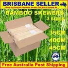 100 X Bamboo Skewers BBQ Garden Natural Bamboo 5- 7mm 35cm 40cm 45cm 50cm 90cm