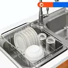 Expandable Dish Drying Rack Adjustable Over Sink Dish Drainer In On Counter