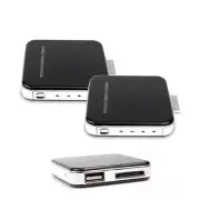 2X 2200MAH PORTABLE EXTERNAL BLACK BATTERY CHARGER USB IPHONE 4S 4 3GS IPOD NANO