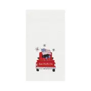 C&F Independence Day Red Truck Kitchen Waffle Towel, July 4th
