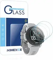 Compatible for Wahoo Elemnt Rival Screen Protector, 9H Anti-Scratch Premium Real Tempered Glass Screen Protector for Wahoo Elemnt Rival Smartwatch (3PCS)