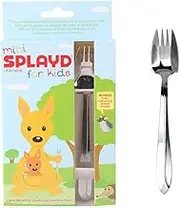 Splayd Kids Stainless Steel Mini Utensils - High-Quality 18/8 Stainless Steel, All-in-One Utensil Combines a Knife, Fork, and Spoon, Comfortable Grip, Durable and Rust-Resistant - Set of 2