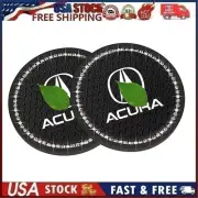 2 pk Bling Cup Mat Car Drink Holder Insert Silicone Coaster Set for Acura Style1