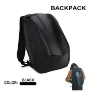 Motorcycle Backpack Waterproof Bag Hard Shell Backpack Carbon Fiber PU Leather
