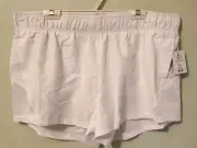 Athletic Works Women's XXL 20 Core Running Shorts WHITE Gym Exercise #10723