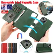 Flip Leather Case Detachable Wallet Cover For iPhone 16 15 14 13 12 11 Pro Max 8