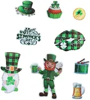 ULTECHNOVO Festival Gnome Car Magnet Sticker Green Gnome Car Decor Patrick's Day Decor