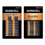 40/20 Pack Duracell CopperTop Longest Lasting Alkaline Batteries AA/AAA/C/D/9V