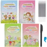 Magic Practice Copybook, Number Tracing Book for Preschoolers with Pen