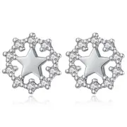 3PCS Copper Fashion Earrings Five-pointed Star Retro Ear Jewelry