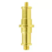 Gold Plated 1/4" M-3/8" M Threaded Screw Adapter Flash Light Stand Connector