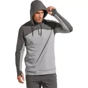 NIP Discontinued Coolibar UPF 50+ Men's LumaLeo Gray Quarter-Zip Hoodie