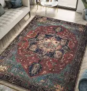 4x6 Rug - Machine Washable Area Rug with Non-Slip Backing, Ideal for Living R...
