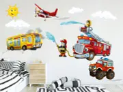 [Namly Design] Wallsticker - Fire Engine / 02