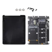 2 In 1 MSATA/ for M.2 NGFF to SATA3 Adapter Card Enclosure Box for Case for 2.5"
