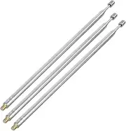 EACTEL Telescopic Antennas 3 x 43.5cm Length 4 Sections RC Remote Controls Silver