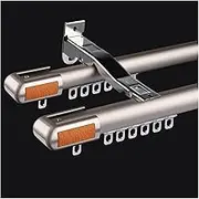 Heavy Duty Curtain Track, Ceiling Curtain Track Set, Aluminum Alloy Curtain Rails, for Window Shower Bedroom Hospital Room Divider (Color : B1-Side, Size :