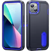 MCC Shockproof iPhone 15 Plus Case Cover Heavy Duty with Stand Apple [Navy+Blue]