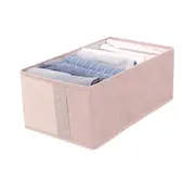 Color Matching Clothing Storage Box Home Storage Folding Storage Grid Drawer Clothing Storage Storage Grid Large 9 Grid 44*25cm Pink